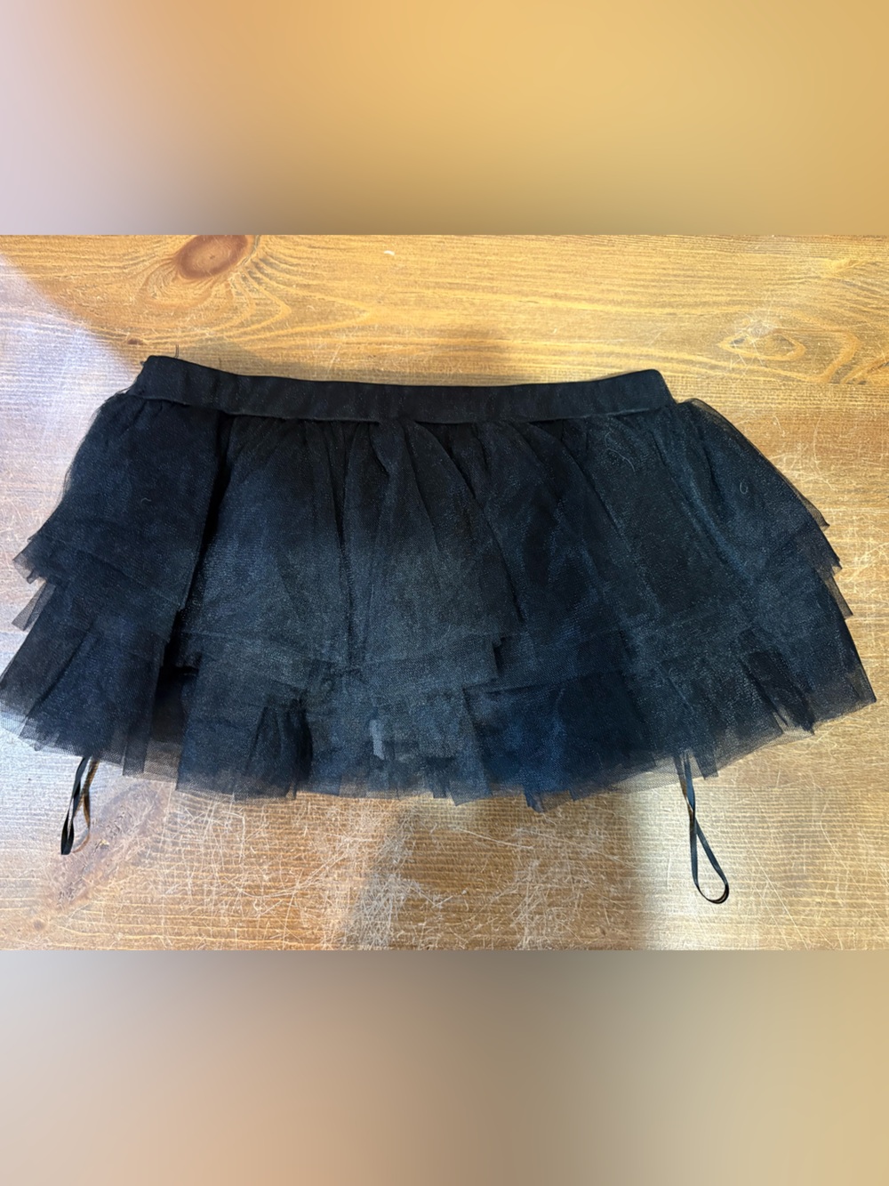 Black Layered Tulle top